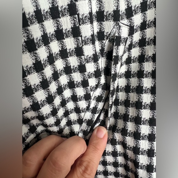 Adrianna Papell Houndstooth Woven Classic Open Long Jacket/Coat Size 8 - Picture 7 of 7